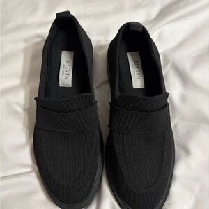 Steven New York Black Knit Slip On Loafers Comfort Shoes
